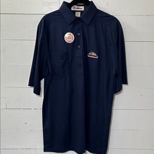 Antigua Arizona Navy Short-Sleeve Polo with Embroidered Patch